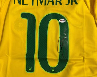 Neymar Jr PSA/DNA Signed Autographed Team Brazil Jersey COA
