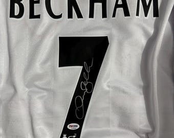 David Beckham PSA/DNA Signed Autographed Manchester United White Jersey COA