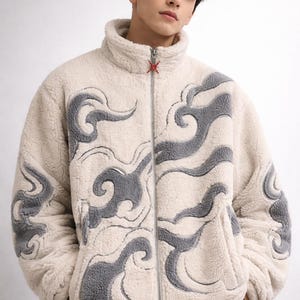 Kurtka polarowa Sherpa inspirowana One Piece Luffy Gear 5