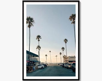 Ocean Beach Pier Fine Art Photo Print, San Diego Sunset Decor, Pacific Coast Palms