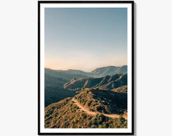 Topanga Canyon Fine Art Photo Print, Santa Monica Mountains Wall Decor, California Hills
