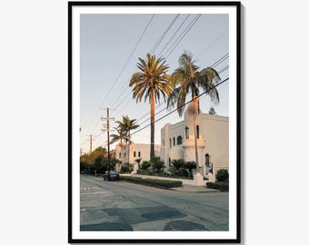 Fairfax Spanish Revival Fine Art Photo Print, West Hollywood Palms Wall Art, California Decor