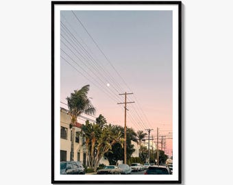 Fairfax Avenue Fine Art Photo Print, West Hollywood Wall Art, California Dusk Sky Decor