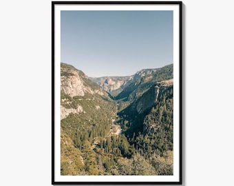 Yosemite Valley Fine Art Photo Print, Sierra Nevada Granite Cliffs Wall Decor, California Landscape