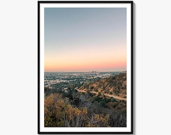 Runyon Canyon Fine Art Photo Print, Hollywood Hills Sunset, Los Angeles Wall Decor