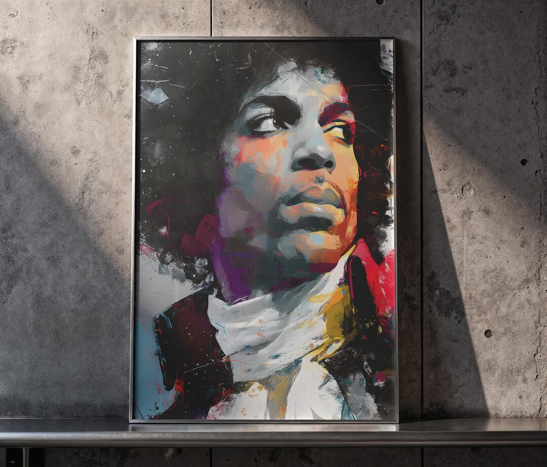 Prince Abstract Poster Prince Wall Art, Purple Rain Poster, Music Legend Print, Abstract Pop ...