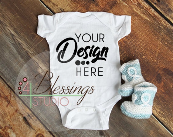 Boys White Baby Bodysuit-Shirt Mockup Baby Shirt Boys White Baby Bodysuit-Shirt Mockup Baby Shirt