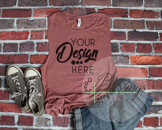Bella Canvas 8803 Mockup Muscle Tank Mauve Slub Tank Bella Canvas 8803 Mockup Muscle Tank Mauve Slub Tank