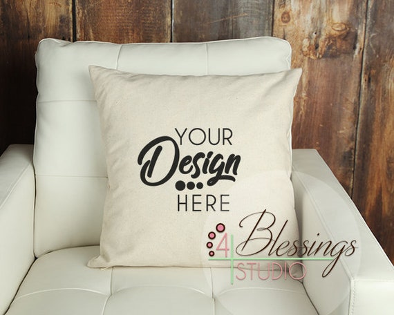 Pillow Mockup Canvas Pillow Mockup Pillow Stock Photo Rustic