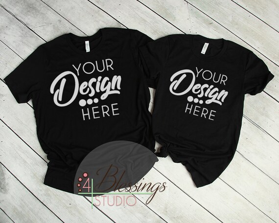 Download Mens Womens Couple T-Shirt Bella Canvas 3001 Unisex Shirt ...