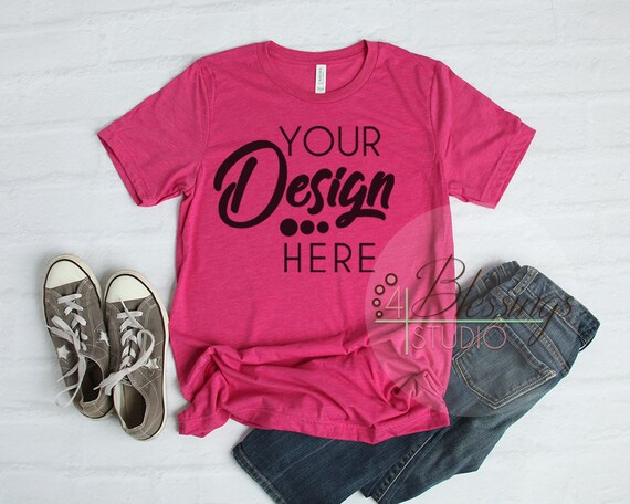 Bella Canvas 3413 Berry Unisex Triblend T-Shirt Mockup Berry Bella Canvas 3413 Berry Unisex Triblend T-Shirt Mockup Berry