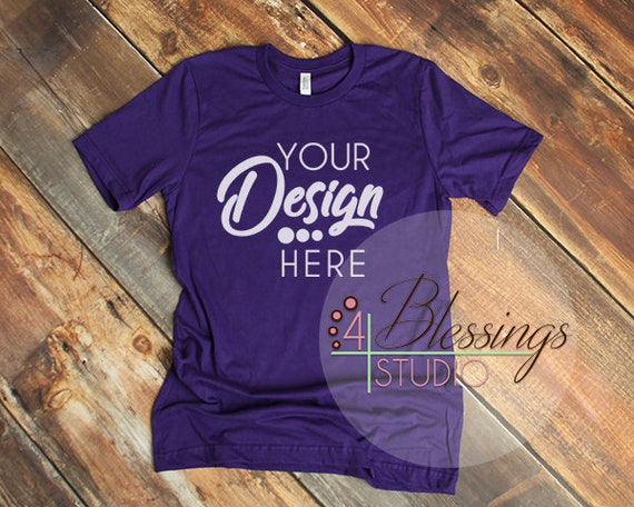 Download Team Purple T-Shirt Bella Canvas Mockup 3001 Team | Free ...
