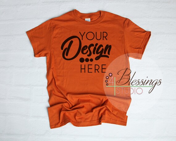 Gildan 5000 Mockup Texas Orange Shirt Unisex Shirt T Gildan 5000 Mockup Texas Orange Shirt Unisex Shirt T