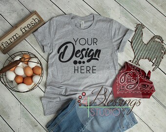 Athletic Heather Gray Tshirt Christian Faith Flat Lay Bella Etsy