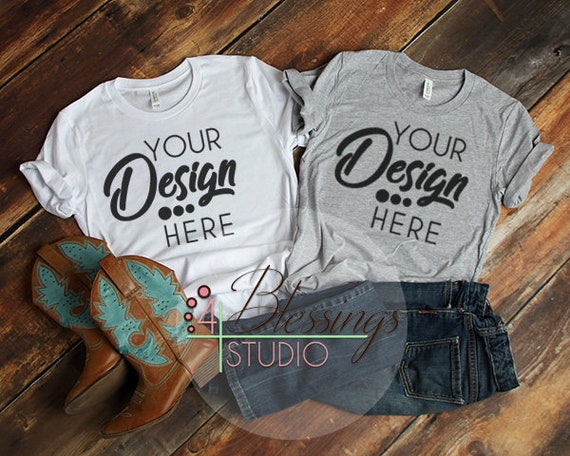 T-Shirt Bella Canvas 3001 Unisex Shirt Mockup White