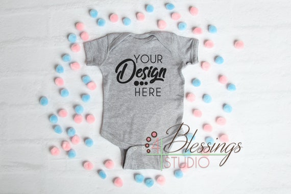 Blank Gray Bodysuit Mockup Big Brother Big Sister Gender Blank Gray Bodysuit Mockup Big Brother Big Sister Gender