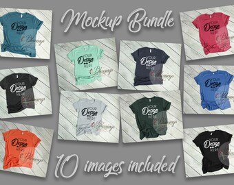 Download Heather Multiple Colors 3001 Bella Canvas Mockup Bundle T Shirt Mockup Bundle 10 Images Tshirt Unisex Shirt Mockup Bundle Printful Colors 100 Logo Mockup Templates Psd Vector Design Shack
