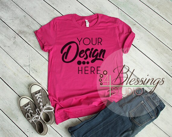 Berry T-Shirt Bella Canvas Mockup 3001 Berry Unisex