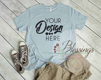 Download Free Light Blue T Shirt Bella Canvas Mockup 3001 Light Blue Unisex Shirt T Shirt Flat Shirt Mockup Shirt Flat Lay Mens Shirt Printful Mockup Get Quality Mockups Psd Png From PSD Mockup Template