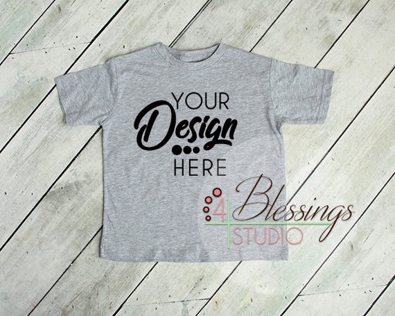 Download Free Gray Childrens T-Shirt Mockup Kids Shirt Mockup (PSD ...