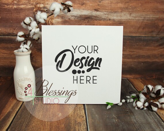 Canvas Photography Mockup Square Blank Canvas Mock Up