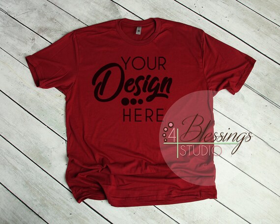 Cardinal T-Shirt Next Level Mockup 3600 Scarlet Red
