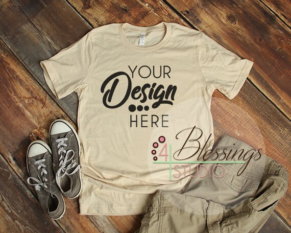 Download Free Soft Cream T-Shirt Bella Canvas Mockup 3001 Cream (PSD) - Best free fashion and apparel ...