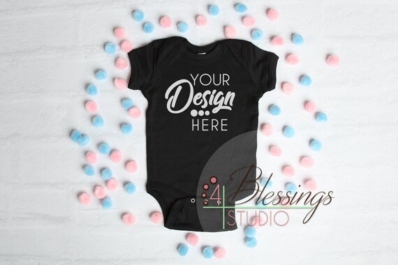 Blank Black Bodysuit Mockup Big Brother Big Sister Gender