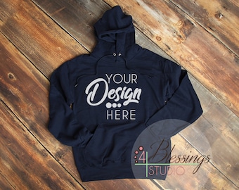 Navy Hoodie Sweatshirt Mockup Unisex Hooded Sweat Shirt Winter T Shirt Jersey Shirt Flat Lay Long Sleeve Mock Up Photo Blank Packaging Mockups Templates Free Download Only Free