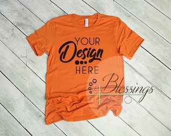 Orange T Shirt Bella Canvas Mockup 3001 Burnt Orange Unisex Shirt Tshirt Flat Shirt Mockup Shirt Flat Lay Mens Shirt Mockup Printful Mockup Free Templates T Shirt Mockups