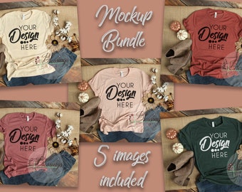 Download Fall Mockup Bundle Bella Canvas Mockup Bundle T Shirt Fall Flay Lay 5 Image Tshirt Bella Canvas 3001 Unisex Shirt Mockup Bundle Thanksgiving Psd Templates Envelope Yellowimages Mockups