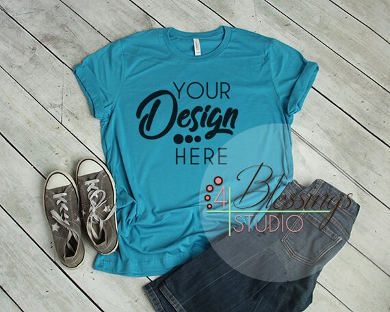 Aqua Bella Canvas Mockup T-Shirt Mockup 3001 Unisex Aqua Aqua Bella Canvas Mockup T-Shirt Mockup 3001 Unisex Aqua