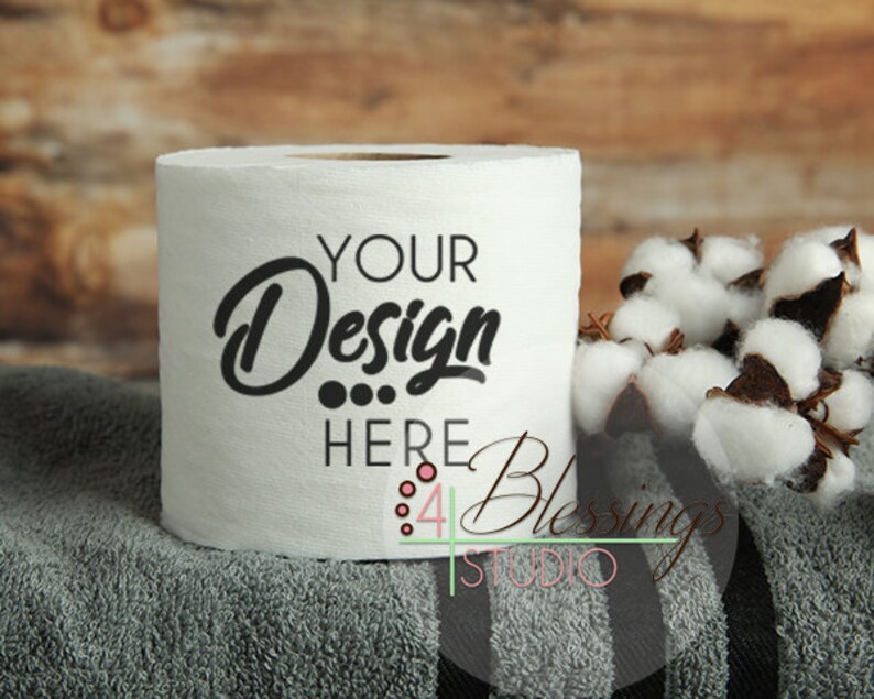 Download Toilet Paper Mockup Blank Toilet Paper Roll Product Etsy