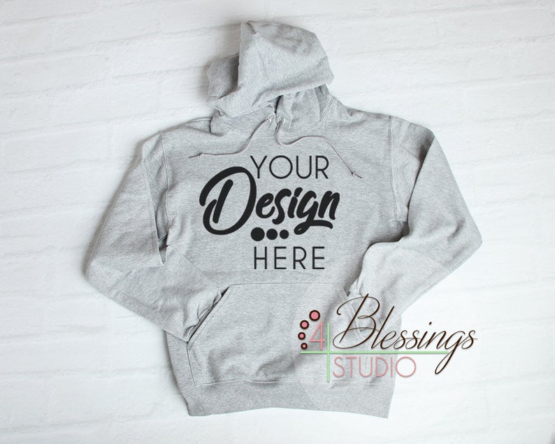 Download Heather Gray Hoodie Sweatshirt Mockup Unisex Hooded Sweat | Etsy