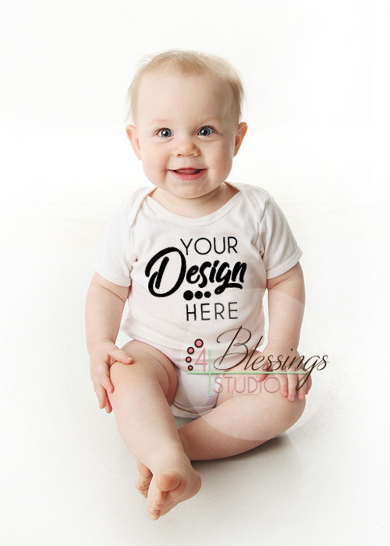 Download Baby Shirt Mockup Bundle Blank White Baby Bodysuit Shirt | Etsy