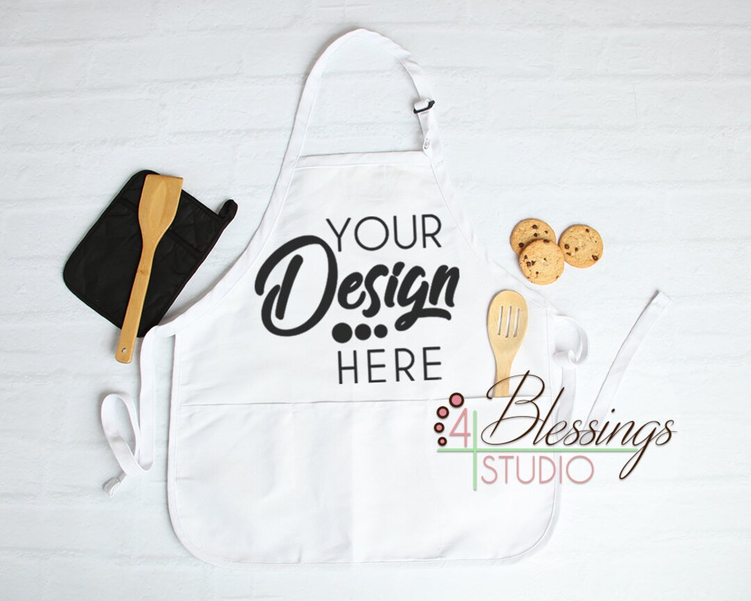 Apron Mockup Blank Apron Template White Apron Mock Up Chef Etsy