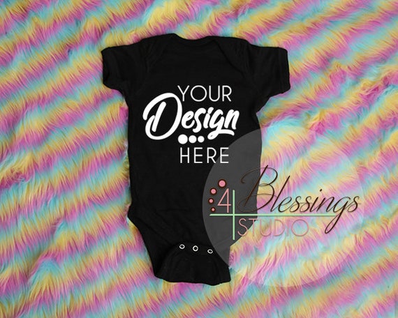 Blank Black Baby Bodysuit Shirt Mockup Baby Shirt Mockup Etsy