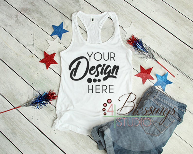 4th Of July Mockup Next Level 1533 Mock Up Women S Etsy