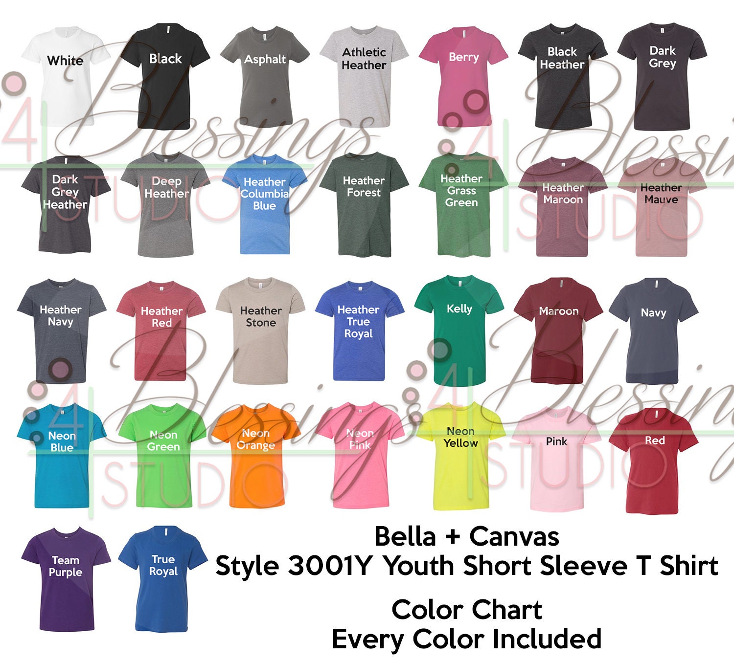 bella color chart