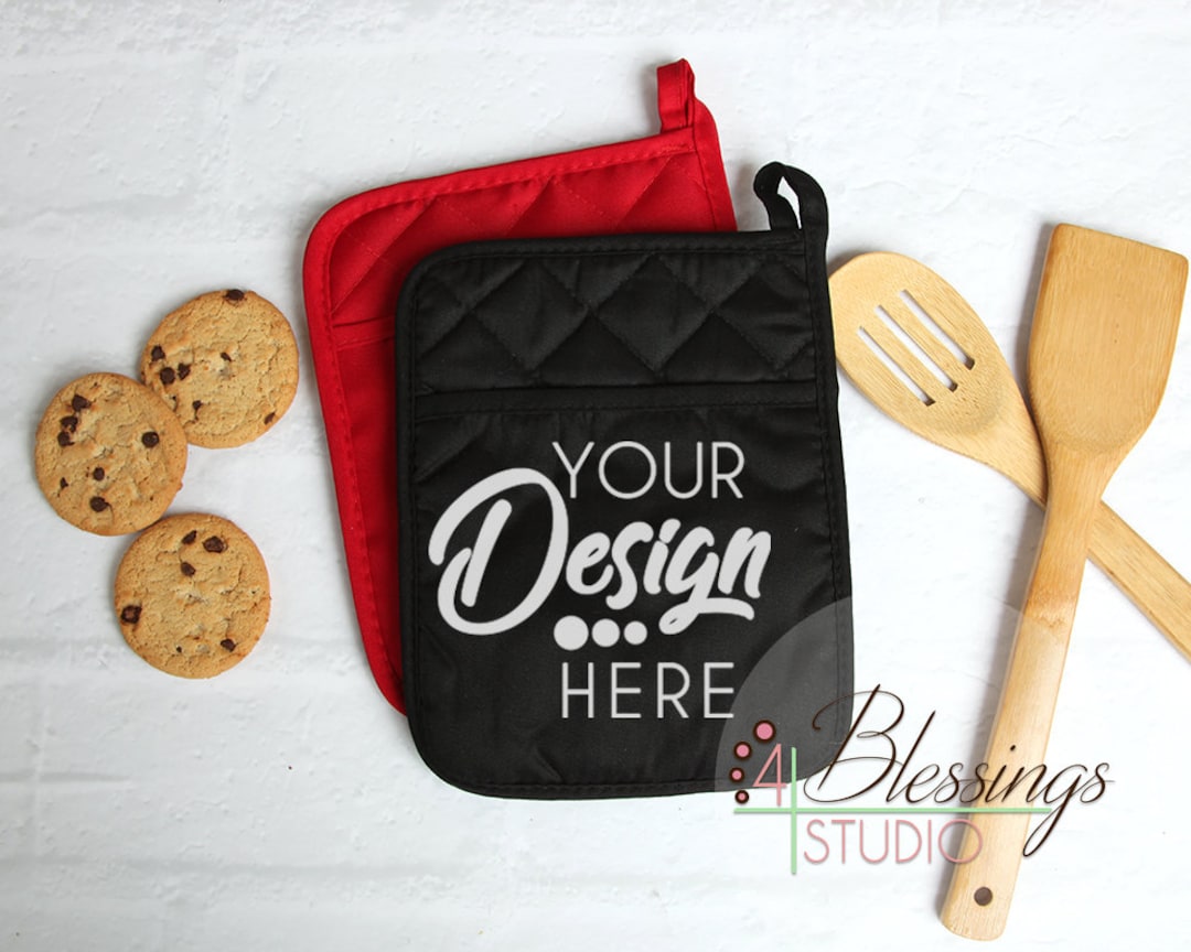 Potholder Mockup, Pot Holder Mock Up, Kitchen Mockup, Pocket Potholder