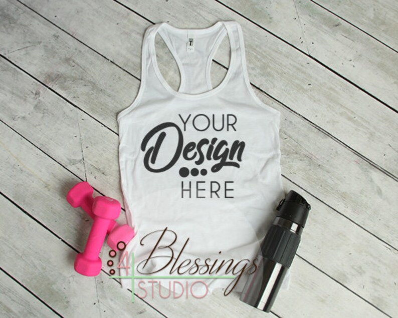 Download Womens Tank Top Mockup Next Level 1533 White Racerback ...
