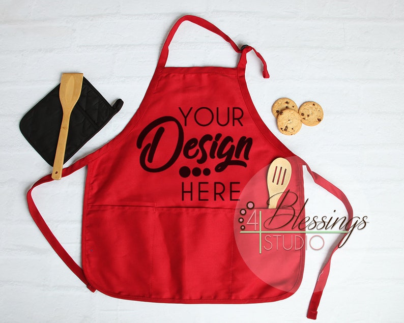 Download Apron Mockup Blank Apron Template Red Apron Mock Up Chef | Etsy