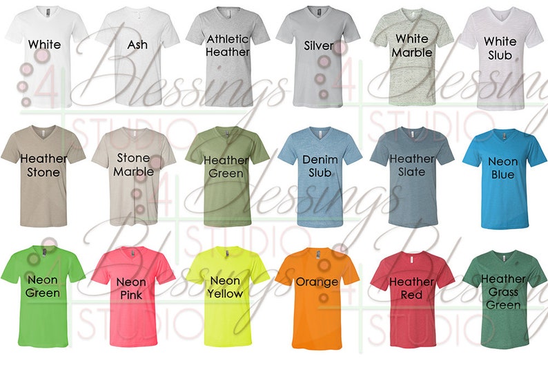Download Bella Canvas 3005 Color Chart Every Color Digital File Shirt | Etsy