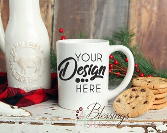 Winter Mug Mockup Coffee Mug mockup Christmas Cookies mug mock up SVG mock up Vinyl photo white mockup Coffee mockups Blank mug photo