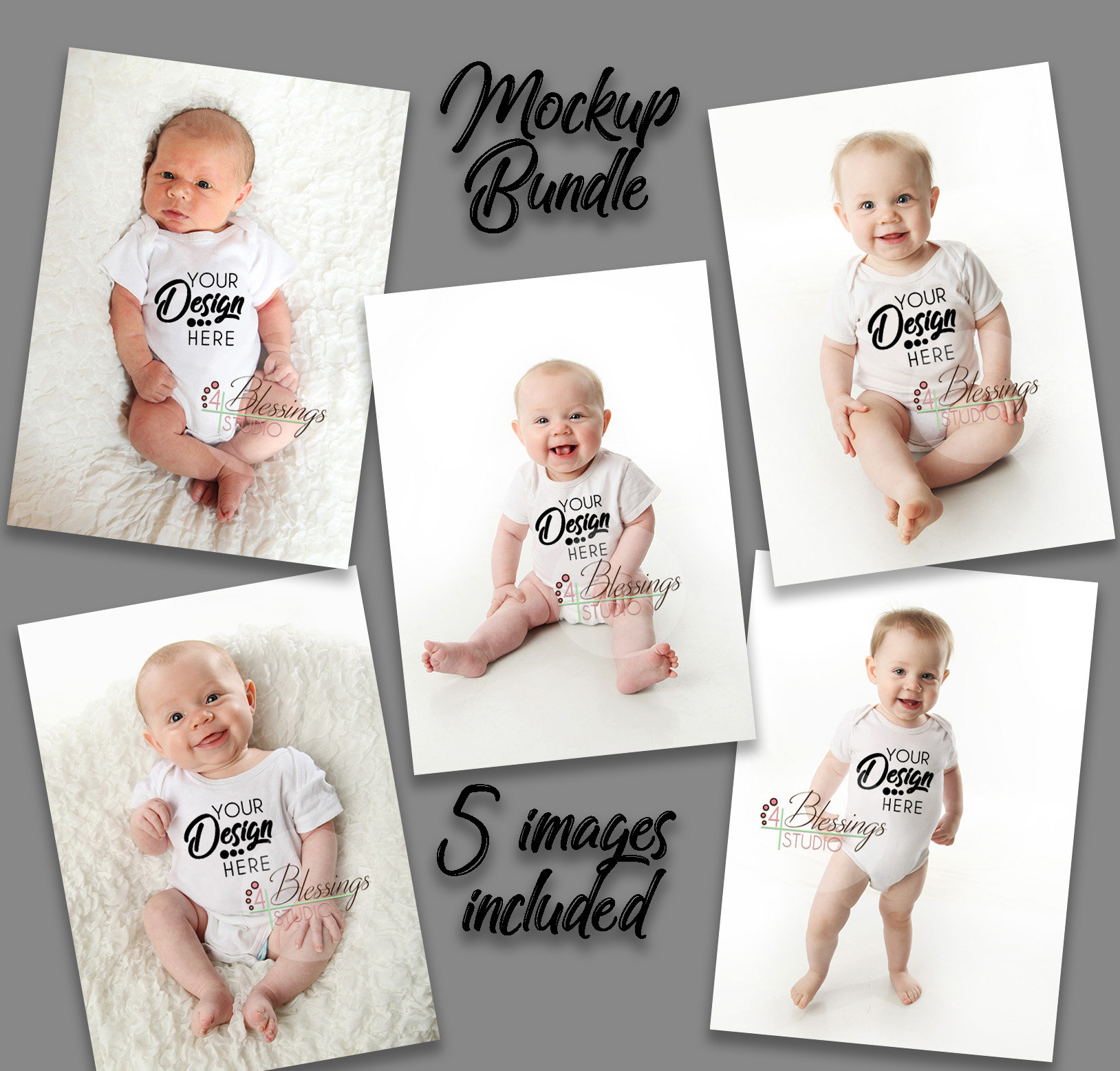 Download Baby Shirt Mockup Bundle Blank White Baby Bodysuit Shirt Etsy