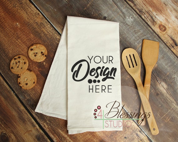 Download Kitchen Towel Mockup Flour Sack Towels Mockup Tea Towel | Etsy