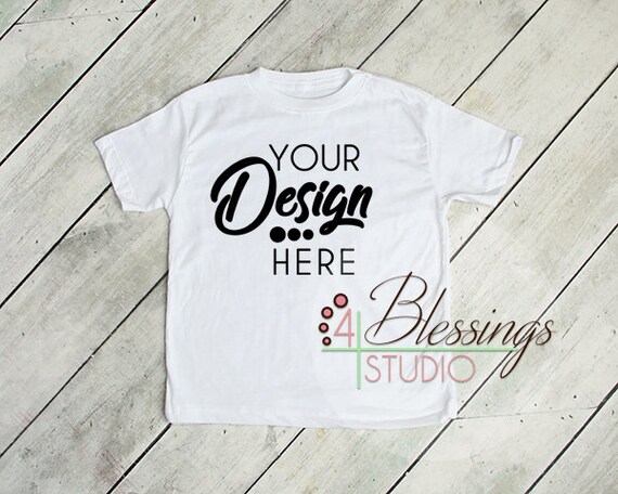 Download White Childrens T Shirt Mockup Kids Shirt Mockup Blank Toddler Etsy