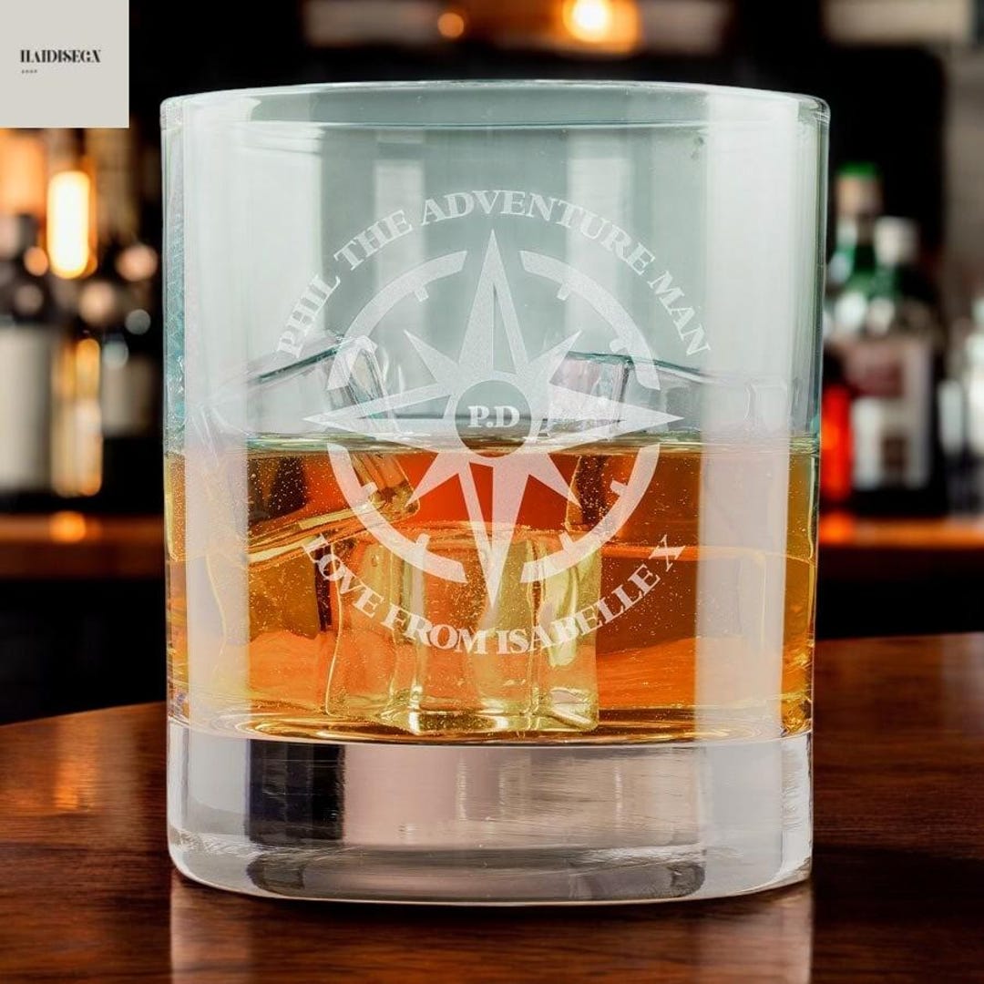 Personalized Engraved Glassware, Custom Name Logo or Text Glass, Laser ...