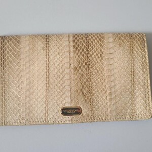Vintage TOBA 100% Genuine Cobra Skin Wallet – Exotic Leather Long Bifold Wallet