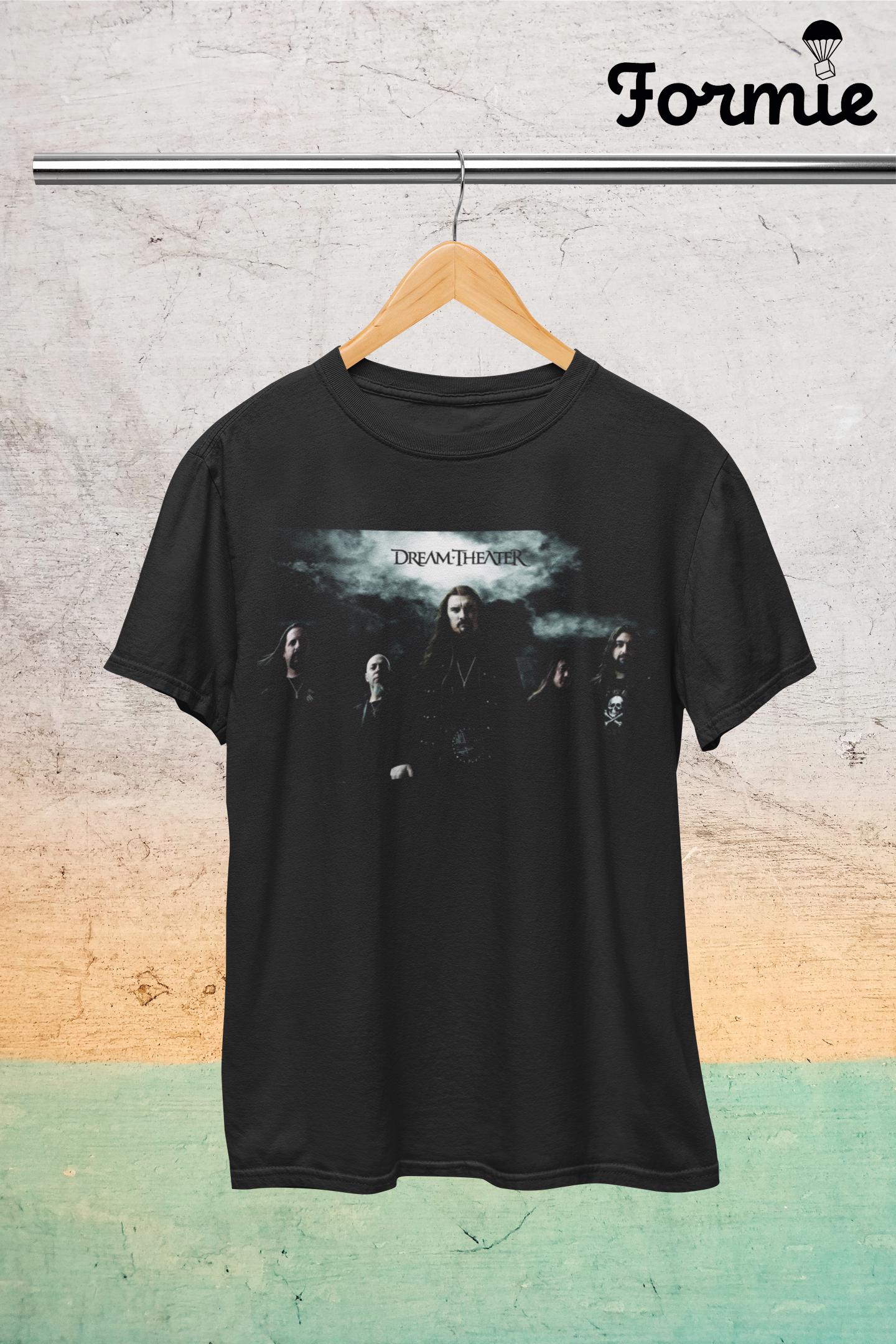 T-shirt Vintage Dream Theater Années 90 – Noir – Manches Longues – Taille L